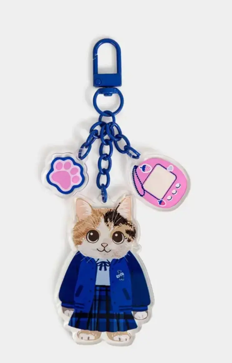 Juego de llaves con llavero de gato